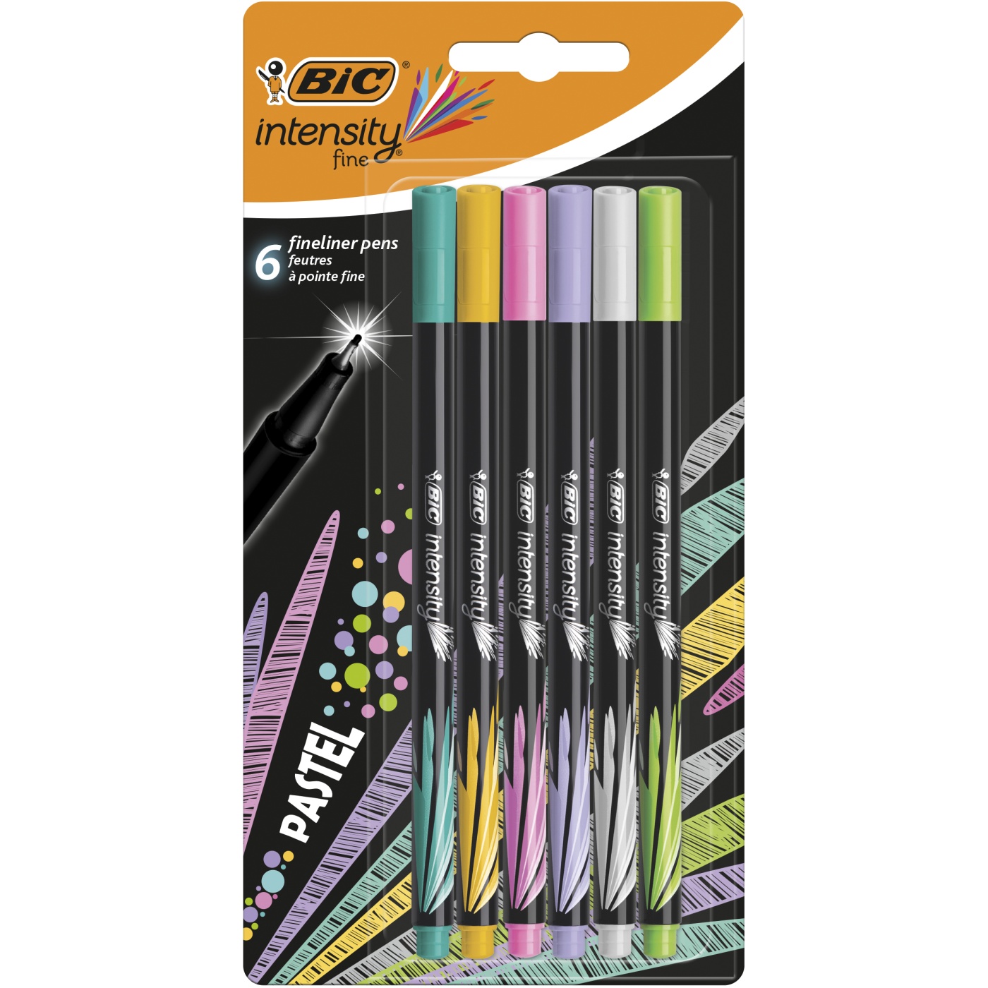 BIC Intensity Fineliner 6-set Pastel Colors